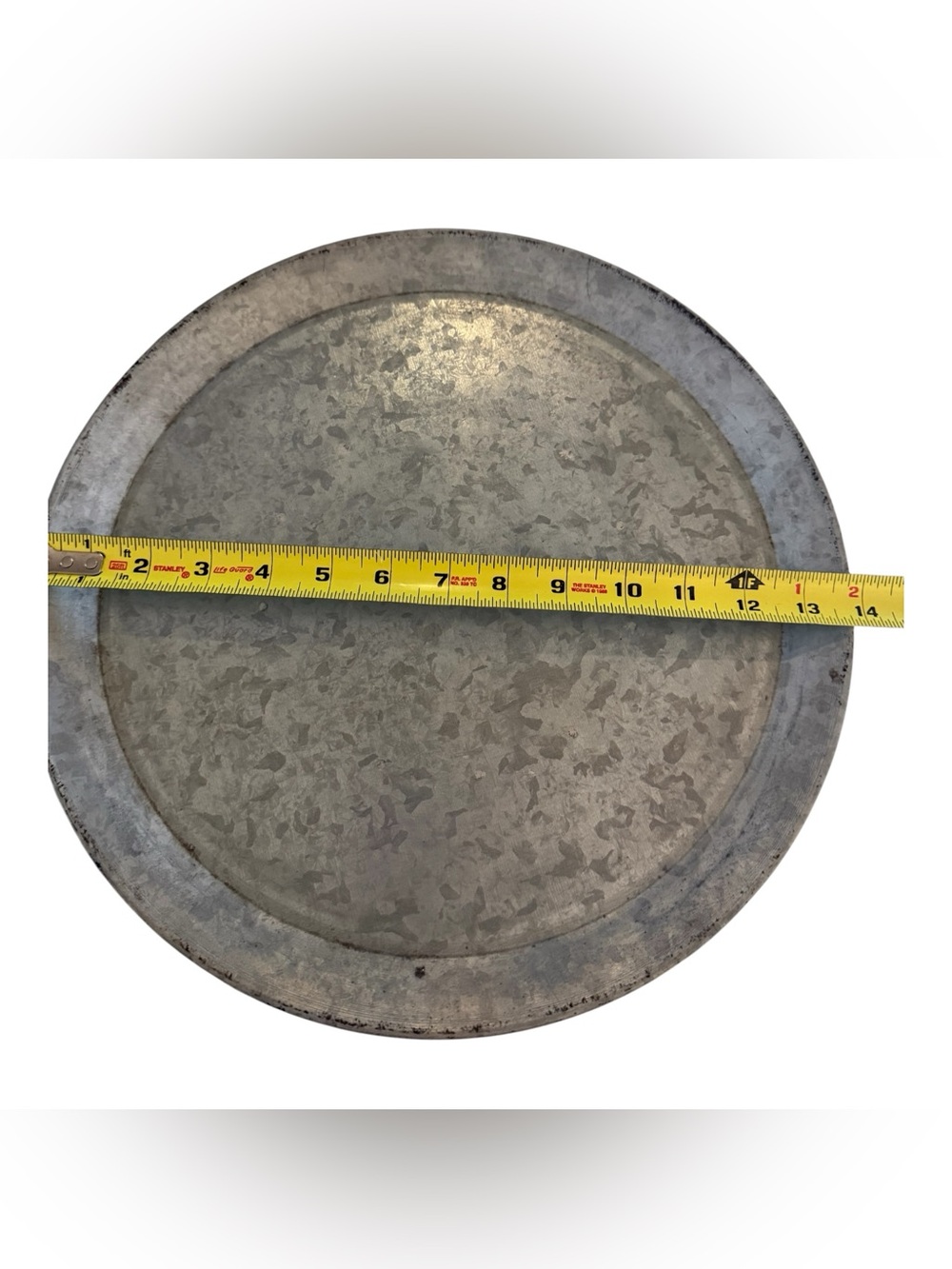 Galvanized Metal Farmhouse Cake Stand 14” Rustic Pedestal Dessert Display Tray - Picture 2 of 5